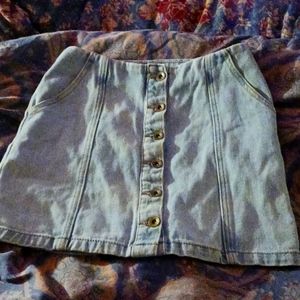 Forever 21 button up Jean skirt xs